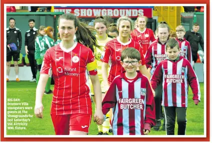  ?? ?? BIG DAY: Dromore Villa youngsters were guests at The Showground­s for last Saturday’s SSE Airtricity WNL fixture.