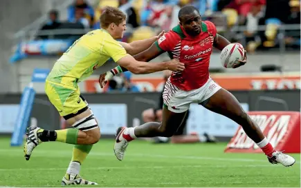  ?? PHOTO: GETTY IMAGES ?? Willy Ambaka, pictured here playing for Kenya at the Wellington Sevens, is hoping to play rugby for Manawatu this year.