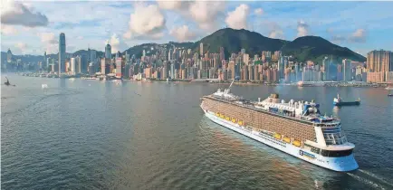  ?? PROVIDED BY ROYAL CARIBBEAN ?? Royal Caribbean’s Quantum of the Seas has been exempt from the cancellati­ons.