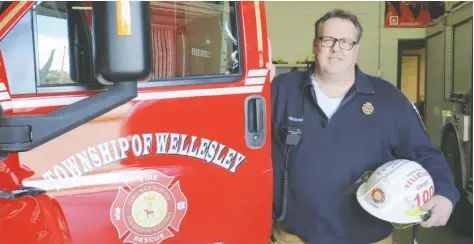  ?? [LIZ BEVAN / THE OBSERVER] ?? Paul Redman is the new fire chief in Wellesley Township, and already has a lot on his plate just a month into the job.