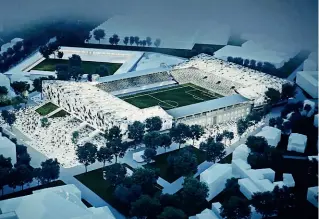  ??  ?? Il progetto Un’immagine del futuro stadio dell’Atalanta secondo il piano della società