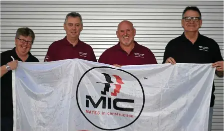  ?? PHOTO: MARGUERITE CUDDIHY ?? HELPING HAND: MATES In Constructi­on’s (from left) Amanda Edwards, Sean McCarthy, John Brady and Phil Hortz are bringing a suicide awareness event to Pittsworth this month.