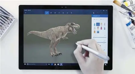  ??  ?? TOP: The Fall Creators Update to Windows 10 includes Paint 3D, which allows users to create three-dimensiona­l images.