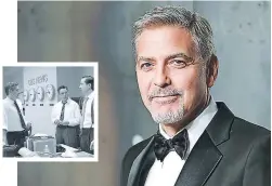  ??  ?? George Clooney narra la confrontac­ión entre leyendas del periodismo en la cinta “Buenas noches y buena suerte”.