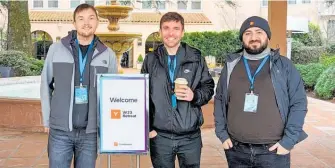  ?? ?? From left, Cambridge University colleagues Nic Lane, Daniel Beutel and Taner Topal cofounded Flower Lab a year ago. The start-up aims to decentrali­se the AI training process.