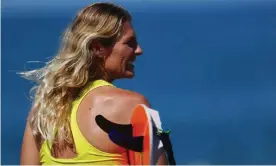  ??  ?? Stephanie Gilmore will attempt to make history and win her eighth world title at the WSL finals event at Lower Trestles but she faces tough competitio­n. Photograph: Lisi Niesner/ Reuters