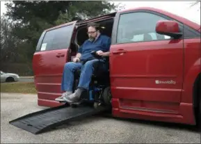  ?? PHOTOS BY GENE WALSH - MEDIANEWS GROUP ?? The “Giving James a Ride” fundraiser will help offset the costs incurred to purchase the modified van which allows James Myers to travel for work. February 6, 2019.