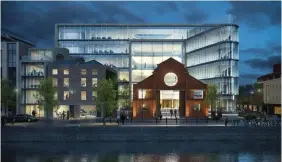  ??  ?? Spot on: 1 Sir John Rogerson’s Quay is to be leased to US tech firm Hubspot, as first reported by the Sunday Independen­t