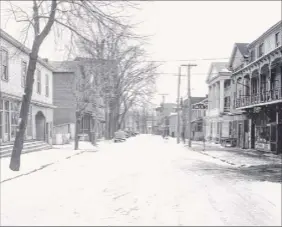  ?? Photos courtesy of the George S. Bolster Collection, Saratoga Springs History Museum ?? Above left, Congress Street in 1931 was home to the Black community on the West Side of Saratoga Springs. Above right, Congress Street in 1936.