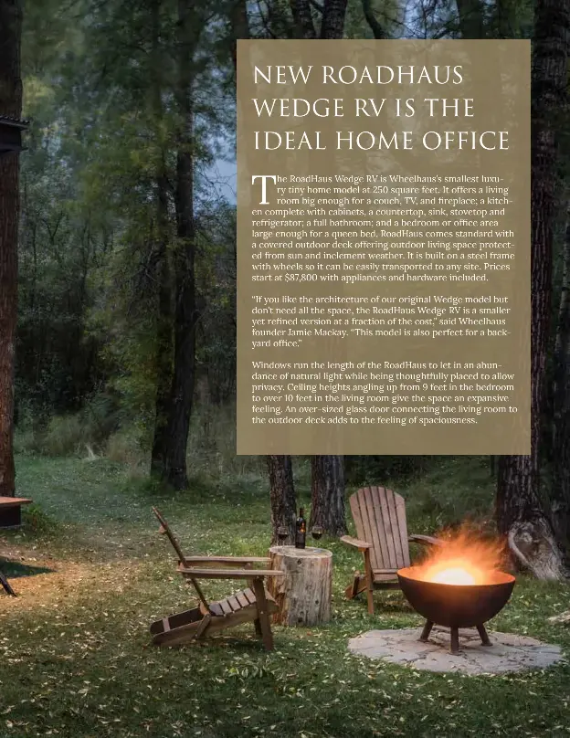 NEW ROADHAUS WEDGE RV IS THE IDEAL HOME OFFICE PressReader