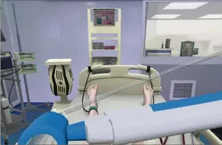  ??  ?? L’entreprise toulonnais­e CCare a conçu un logiciel de réalité virtuelle afin de plonger le patient dans l’environnem­ent qu’il trouvera à son réveil en salle de réanimatio­n. (Capture CCare)