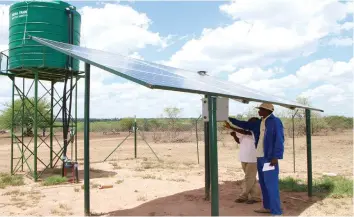  ??  ?? The newly installed water pump in Lupane