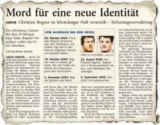  ?? BILD: DPA ?? Im September 2006 berichtete dieÐüber das Mordurteil gegen Christian Bogner.