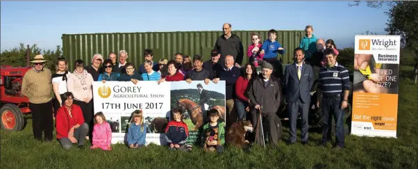  ??  ?? Gorey Agricultur­al Show takes place on Saturday, June 17, next at Clonattin with sponsorshi­p by Wright Insurance Brokers. Participan­ts can now enter online.