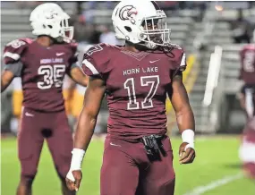  ??  ?? September 28 2018 - Horn Lake linebacker Nakobe Dean is seen during a MHSAA Region 1-6A game against DeSoto Central. BRAD VEST/THE COMMERCIAL APPEAL