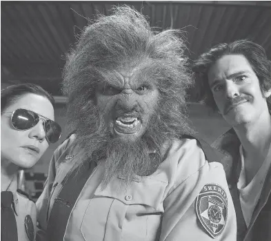  ??  ?? Saskatchew­an writer/director Lowell Dean’s Another WolfCop is a sequel to his deliciousl­y zany 2014 original.