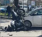  ??  ?? L’incidente Lungo viale Osimo