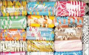  ?? (Pic sourced from internet) ?? Some finished products that were manufactur­ed in a textile firm.