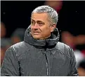  ??  ?? Manchester United boss Jose Mourinho has cut a frustrated figure as his side struggles to keep up with its rivals.