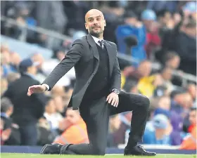  ??  ?? Feeling the pain: Pep Guardiola shows his frustratio­n on the touchline, an emotion shared (below) by Liverpool manager Jürgen Klopp