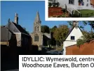 ?? ?? IDYLLIC: Wymeswold, centre, and, clockwise from top left, Woodhouse Eaves, Burton Overy, Rothley and Hallaton