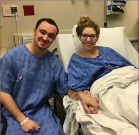  ?? COURTESY OF JOSH WAGLER AND TORI SMYTHE ?? Josh Wagler received a kidney from his fiancée Tori Smythe in February.