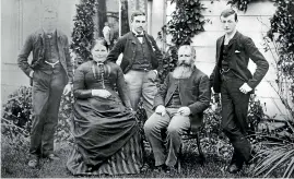  ??  ?? Palmerston’s first mayor, George Matthew Snelson, with his wife Louisa and three boarders, 1890.