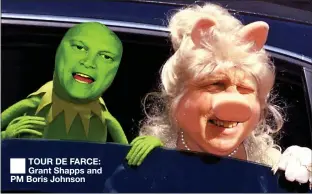  ??  ?? TOUR DE FARCE: Grant Shapps and PM Boris Johnson