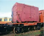  ?? GARETH EVANS ?? Conflat A No. B707261 has recently joined the operationa­l goods train rake following restoratio­n and is now equipped with a container. It is seen at Wansford on January 13.