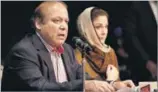  ?? AFP PHOTO ?? Ousted Pakistani prime minister Nawaz Sharif (left) and his daughter Maryam Nawaz in London.