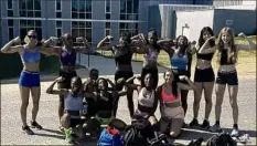  ?? Photo courtesy of change.org ?? Members of the Albany High School track team will be able to wear sports bras during practice. The Albany board plans to vote July 21 to approve revisions to the dress code, allowing athletes to use a sports bra as a top.