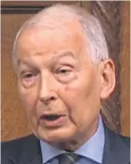  ??  ?? Frank Field in the Commons last night