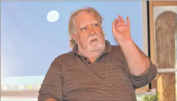  ?? KATHY JOHNSON ?? Chris Styles talks about the Sept. 15 UFO sighting on Cape Sable Island at the Shag Harbour UFO Incident Society Museum on Oct. 6.