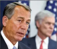  ?? AP/J. SCOTT APPLEWHITE ?? House Speaker John Boehner conceded Tuesday that “we have limited options and limited abilities” to derail immigratio­n policy while Democrats control the Senate.