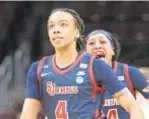  ?? AP ?? Jayla Everett celebrates bucket with 0.3 left that lifts St. John’s women over Purdue.