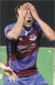  ??  ?? Jake Hyland reacts after his goal was disallowed for offside.