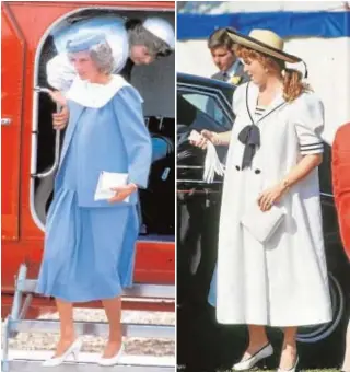  ??  ?? Años 80 Diana de Gales (izquierda) y Sarah Ferguson, durante sus embarazos, en plenos años 80, se rindieron al efecto «mesa camilla»