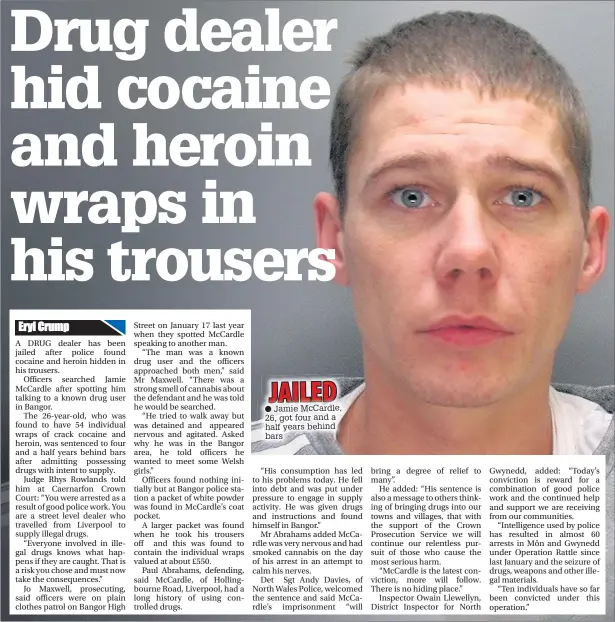  ??  ?? Jamie McCardle, 26, got four and a half years behind bars