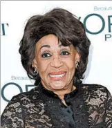  ?? ANGELA WEISS/GETTY-AFP ?? U.S. Rep. Maxine Waters, D-Calif., spoke at Glamour magazine’s Women of the Year Awards on Monday.