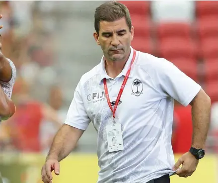  ?? Photo: FRU Media ?? Fiji Airways Fijian 7s head coach, Gareth Baber.