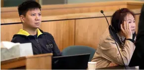  ?? DAVID WHITE/STUFF ?? Qiang Fu, left, and Fuqin Che in the High Court in Auckland last year.