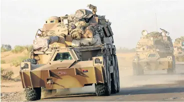  ?? Picture: EPA ?? LONG-RANGE DEVASTATIO­N: The G6 self-propelled howitzer is featuring extensivel­y on the Yemen desert battlefiel­d