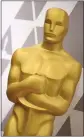  ?? ANGELA WEISS — AFP ?? An Oscar statue will be awaiting celebritie­s at the 2019 Academy Awards.