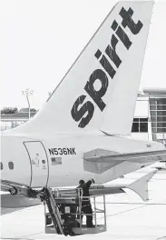  ?? Bill Montgomery / Staff file photo ?? Spirit’s cancellati­on rate fell to 0.56 percent for May 2018, the Bureau of Transporta­tion Statistics says.