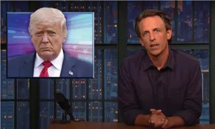  ?? Photograph: YouTube ?? Seth Meyers: ‘He probably thinks anyone who dies is a sucker.’