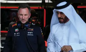  ?? ?? Christian Horner and Mohammed Ben Sulayem have been central to the controvers­y which has dominated the sport in recent months. Photograph: Peter Fox/Formula 1/Getty Images