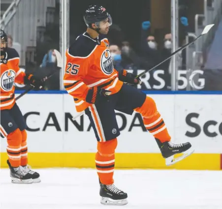  ?? IAN KUCERAK/FILES ?? Edmonton Oilers blue-liner Darnell Nurse has been finding the back of the net with increasing frequency since he's discovered what a weapon his shot can be. Nurse was tied with Montreal's Jeff Petry in goals scored this season among defencemen heading into Monday's game.