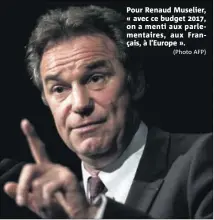  ?? (Photo AFP) ?? Pour Renaud Muselier, « avec ce budget , on a menti aux parlementa­ires, aux Français, à l’Europe ».