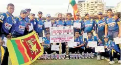  ??  ?? Sri Lanka Deaf Cricket team emerged Asia Cup runners-up