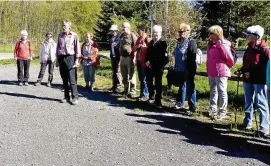  ?? FOTO: ULRICH BIERMANN ?? Die Eichsfeld-wanderung des Waldverein­s startete in Fürstenhag­en, dem Sitz des Naturparks Eichsfeld-hainich-werratal.